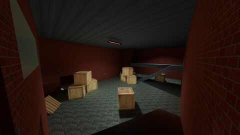 The warehouse from the spawn ramp
